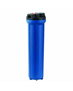 Portafiltro para cartuchos PURIKOR de 2.5" X 20".  Flujo 6 gpm. Azul con Conexión: 3/4"