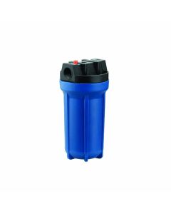 Portafiltro para cartuchos PURIKOR de 4.5" X 10". Flujo 12 gpm. Azul Conexión: 1" 